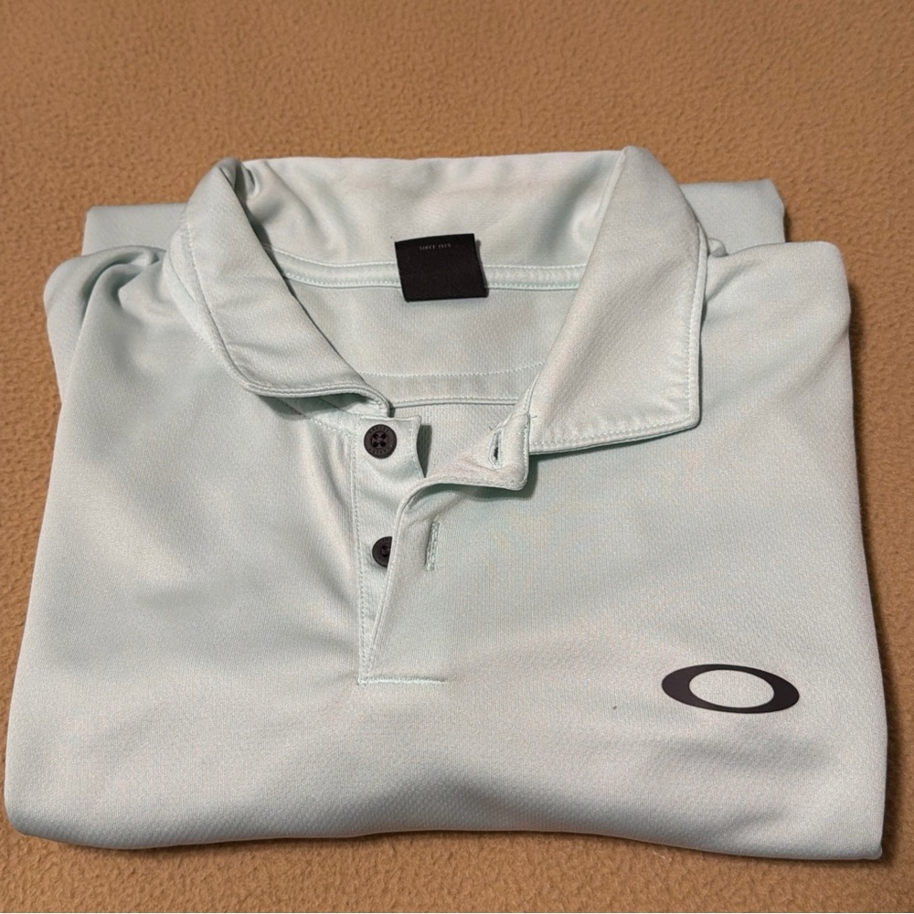 Oakley Men's Light Blue Polo Shirt